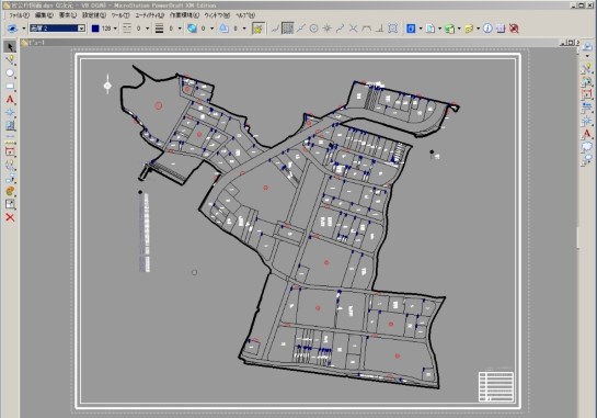 CADソフトによる字図、評価図、地番図の作業例